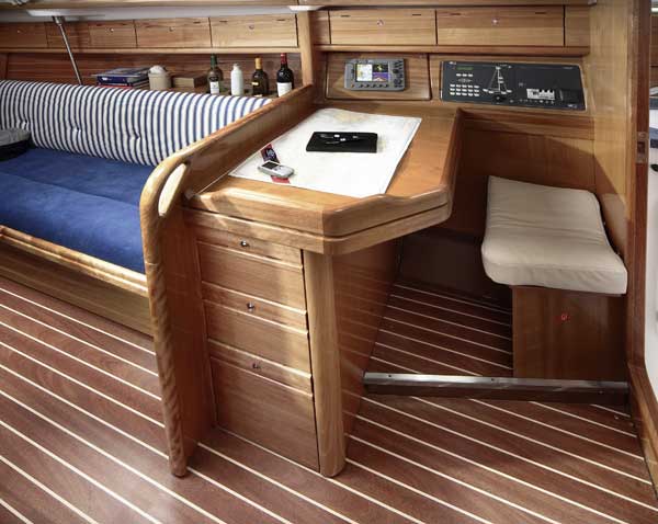 Charteryacht Bavaria 31 Cruiser innen Kartentisch